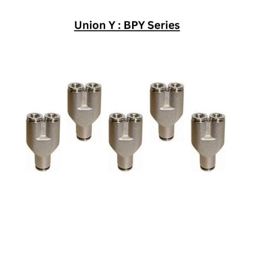 BPY1/4 : Union Y Metal Push-in Fitting (BAG OF 5 PCS.)