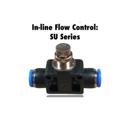 SU 5/16 : Pneumatics-pro Inline Flow Control In-Line Flow Control Fitting Tube Size 5/16"  SU5/16