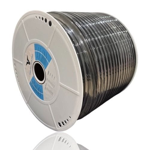 PU1/2-100M-BLACK-PP : Polyurethane Tubing 1/2 inch O.D. x 8.5mm I.D. black, 100 Meter Roll