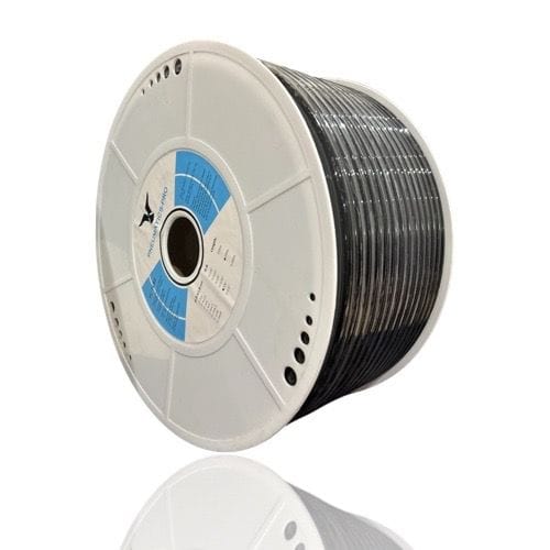 PU8-100M-BLACK-PP : Polyurethane Tubing 8mm O.D. x 5mm I.D. black, 100 Meter Roll