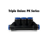 PK 1/2-1/4 : Pneumatics-pro Push-in Union Reducer Triple Branch Fittings Tube Size 1/2-1/4"  PK1/2-1/4