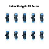 PU 10 : Pneumatics-pro Push-in Union Straight Fittings Tube Size 10mm  PU10 (BAG OF 10 PCS.)