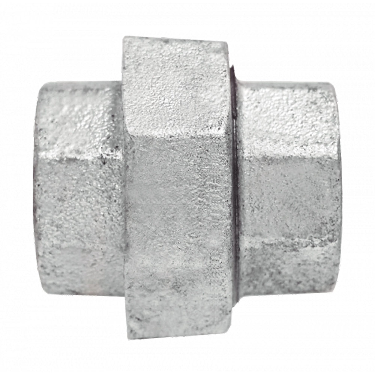 Union Pipe Fitting, 1/8", Galvanized Iron, FPT
