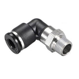 Push to Connect 90 Elbow Fitting 6mm Tube x 1/8" BSPT (R) Male - Compact