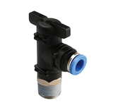 Push to Connect Hand Valve Elbow 6mm Tube x 3/8" BSPT