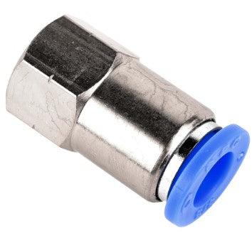 Push to Connect Straight Fitting 4mm Tube x 1/4" BSPT (R) Female - Stainless