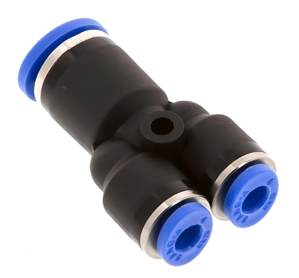 Push to Connect Wye "Y" Union Reducer 8mm x 6mm Tube OD