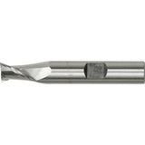 Weldon Shank End Mill, 1/8" Dia., 2 Flutes, High Speed Steel