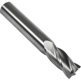 S135 End Mill, 4 mm Dia., 50 mm L, 4 Flutes, 4 mm Shank, Carbide