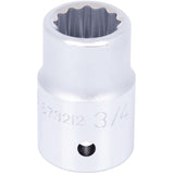 Socket, 3/4", 3/4" Drive, 12 Points