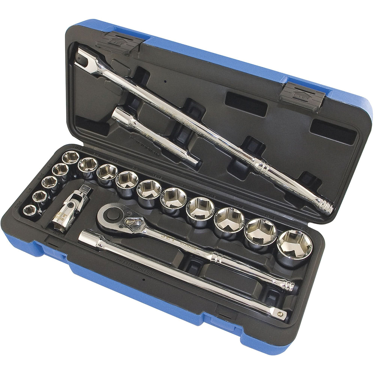 SAE Socket Wrench Set, 20 Pcs, 1/2" Drive Size