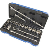 SAE Socket Wrench Set, 20 Pcs, 1/2" Drive Size
