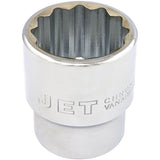 Chrome Socket, 1-1/2", 3/4" Drive, 12 Points
