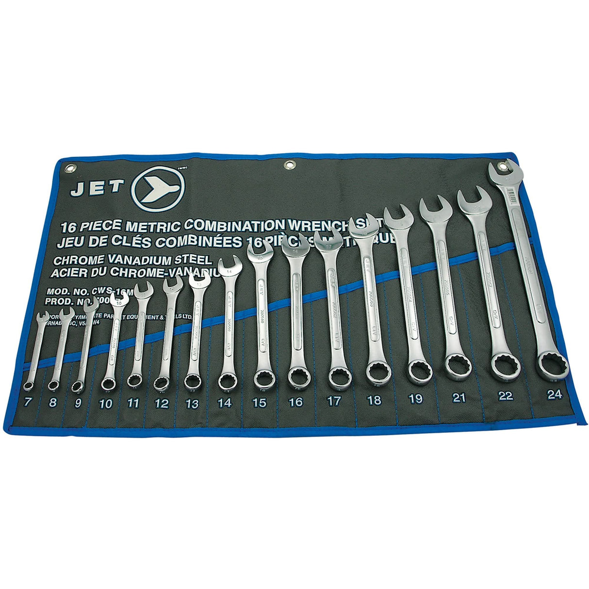 CWS-16M Raised Panel Wrench Set, Combination, 16 Pieces, Metric
