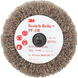 Scotch-Brite™ Roloc™ Cut and Polish Flap Brush, PF-ZR, Aluminum Oxide, Medium Grit, 2-1/2" x 1-1/4"