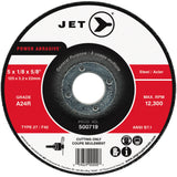 Power Abrasive Cut-Off Wheel, 5" x 1/8", 7/8" Arbor, Type 27, 12300 RPM