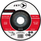 POWER ABRASIVE® Grinding Wheel, 5" x 1/4", 7/8" Arbor, Type 27