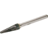 Solid Carbide Burr, SL-3, 3/8" Dia., 1/4" Shank, 1-1/16" Depth of Cut