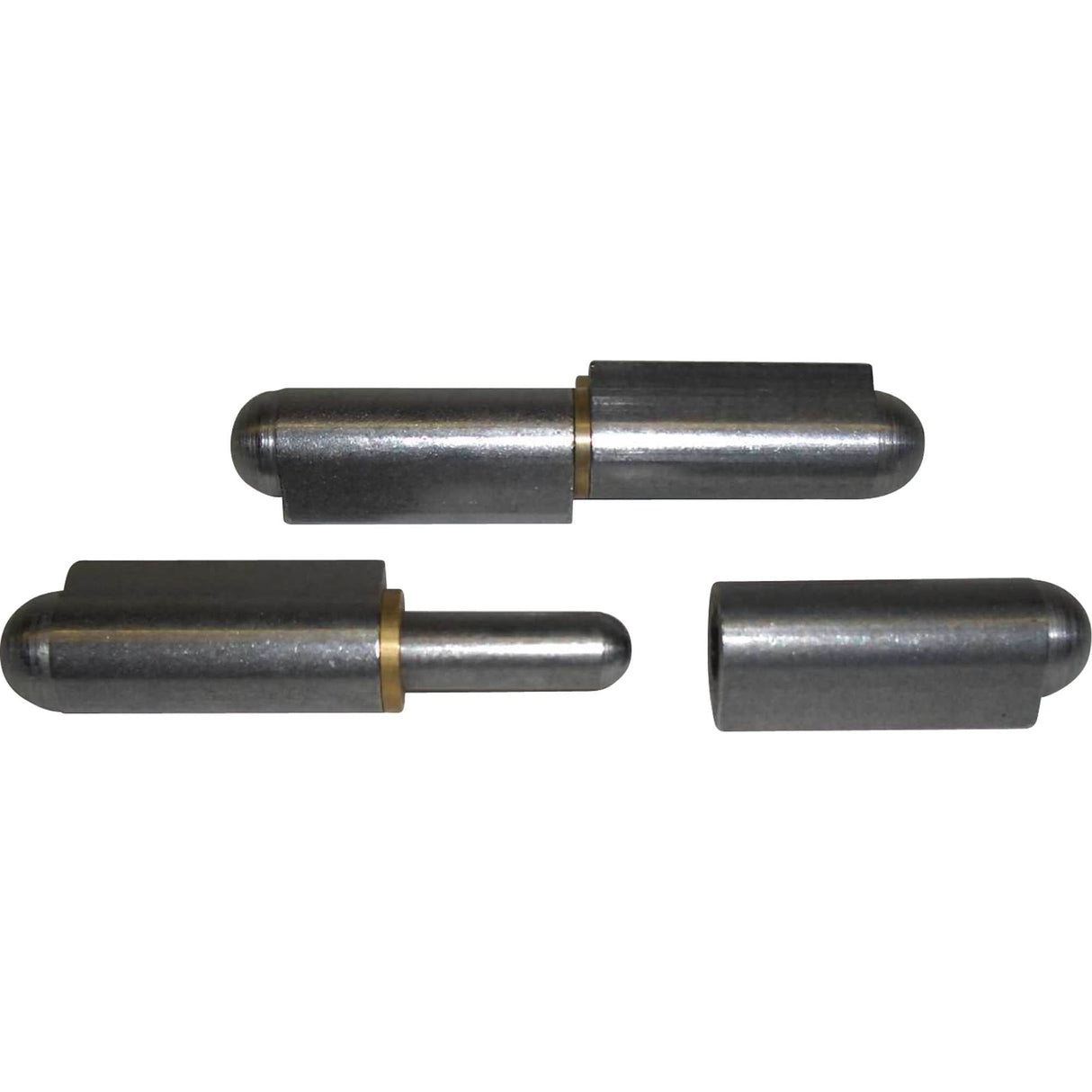 2-Piece Weld-On Hinges, 3/4" Dia. x 6" L, Stainless Steel w/Fixed Stainless Steel Pin