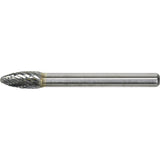 Solid Carbide Burr, SH-1, 1/4" Dia., 1/4" Shank, 5/8" Depth of Cut