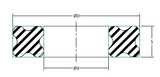 Quad Ring 7-1/2" x 7-3/4" x 1/8" - Nitrile (70)