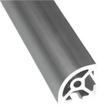 1" x 1" Quarter-Round Smooth T-Slotted Aluminum Extrusion