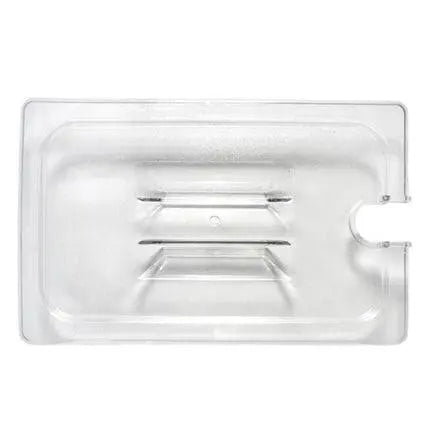 Couvercle polycarbonate avec trou pour contenant comptoir chaud / réfrigérés