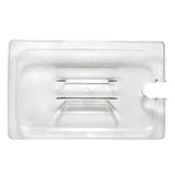 Couvercle polycarbonate avec trou pour contenant comptoir chaud / réfrigérés
