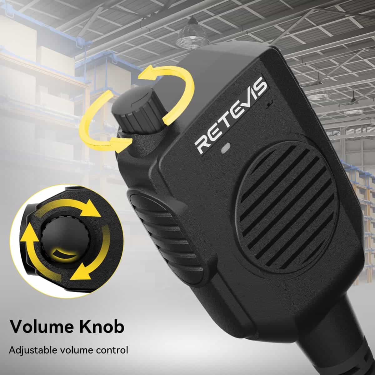 Microphone Haut-parleur Anti-Bruit AI Retevis HK011 (K1 2 Broches)
