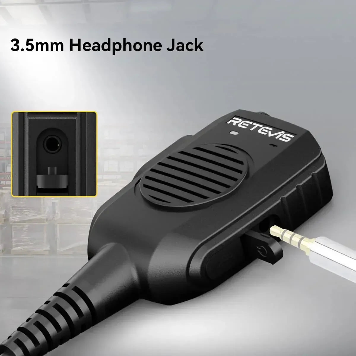 Microphone Haut-parleur Anti-Bruit AI Retevis HK011 (K1 2 Broches)