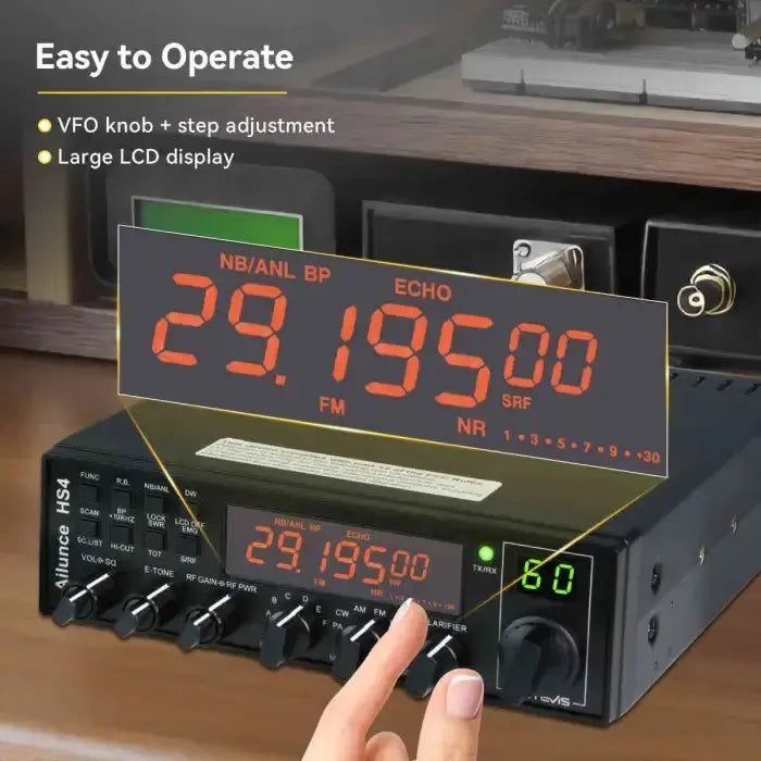 Retevis HS4 Radio mobile amateur 10 mètres (SSB/AM/FM/PA)