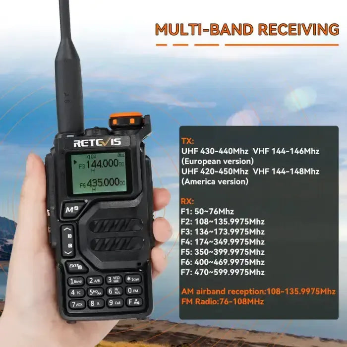 Retevis RA79 (UV-K5) Radio Amateur Multibande avec Scanner et Compteur de Fréquence