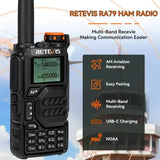 Retevis RA79 (UV-K5) Radio Amateur Multibande avec Scanner et Compteur de Fréquence