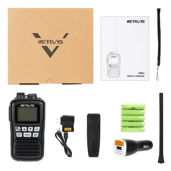 Radio marine flottante VHF Retevis RM01 (3W, étanche IP67)