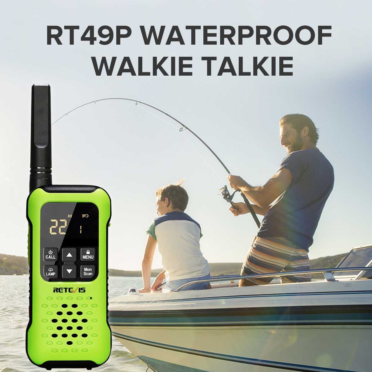 Retevis RT49P 2W Radio GMRS Étanche (IP67) - Lot de 2
