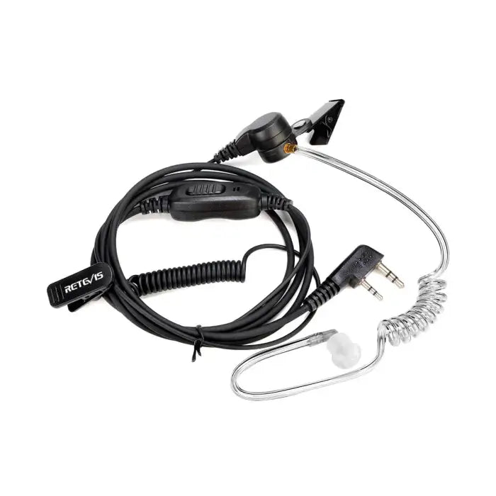 Retevis Covert "Secret Service" Air Tube Earpiece Microphone (K1 2-Pin)