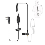 Retevis Covert "Secret Service" Air Tube Earpiece Microphone (K1 2-Pin)