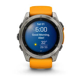 fēnix® 8 – 51 mm, AMOLED Sapphire, Titanium with Spark Orange/Graphite Band