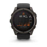 fēnix® 8 – 51 mm, Solar Sapphire, Carbon Gray DLC Titanium