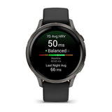Venu® 4 – 41 mm Slate with Black Silicone Band