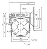 Right Angle Gear Speed Reducer 56C 10:1 Size 40 (Right Output) | TUM4010-R