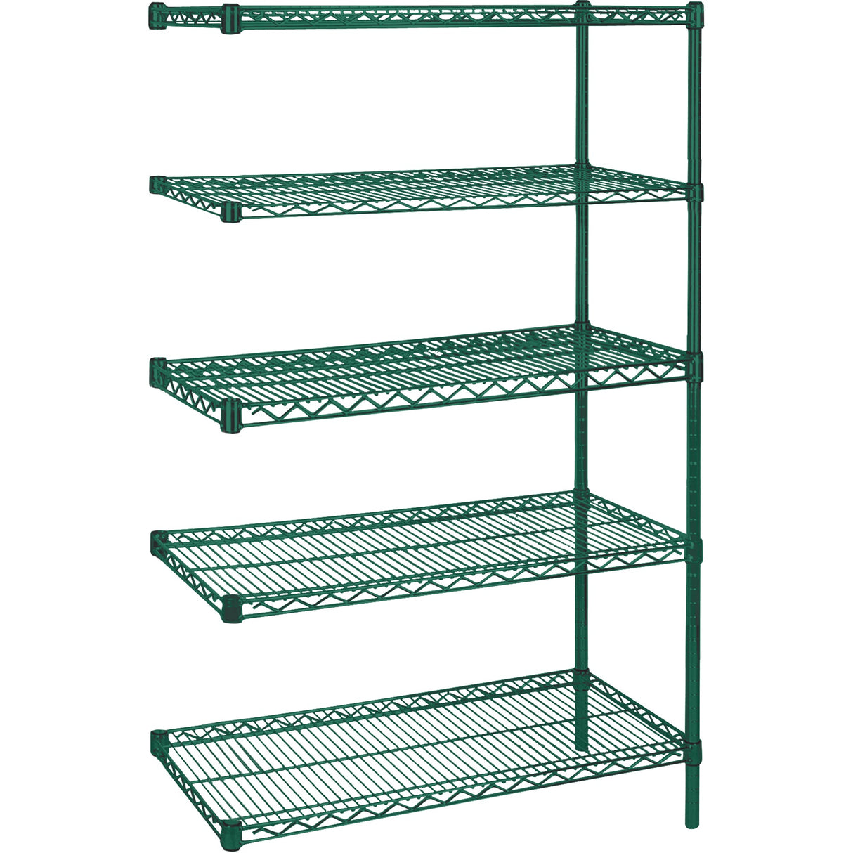 Heavy-Duty Green Epoxy Finish Wire Shelving