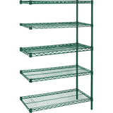 Heavy-Duty Green Epoxy Finish Wire Shelving