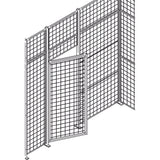 Heavy-Duty Wire Mesh Partition Swing Door, 3' W x 7' H