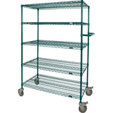 Wire Shelf Push Cart, Epoxy Finish, 36" x 69" x 24", 600 lbs. Capacity