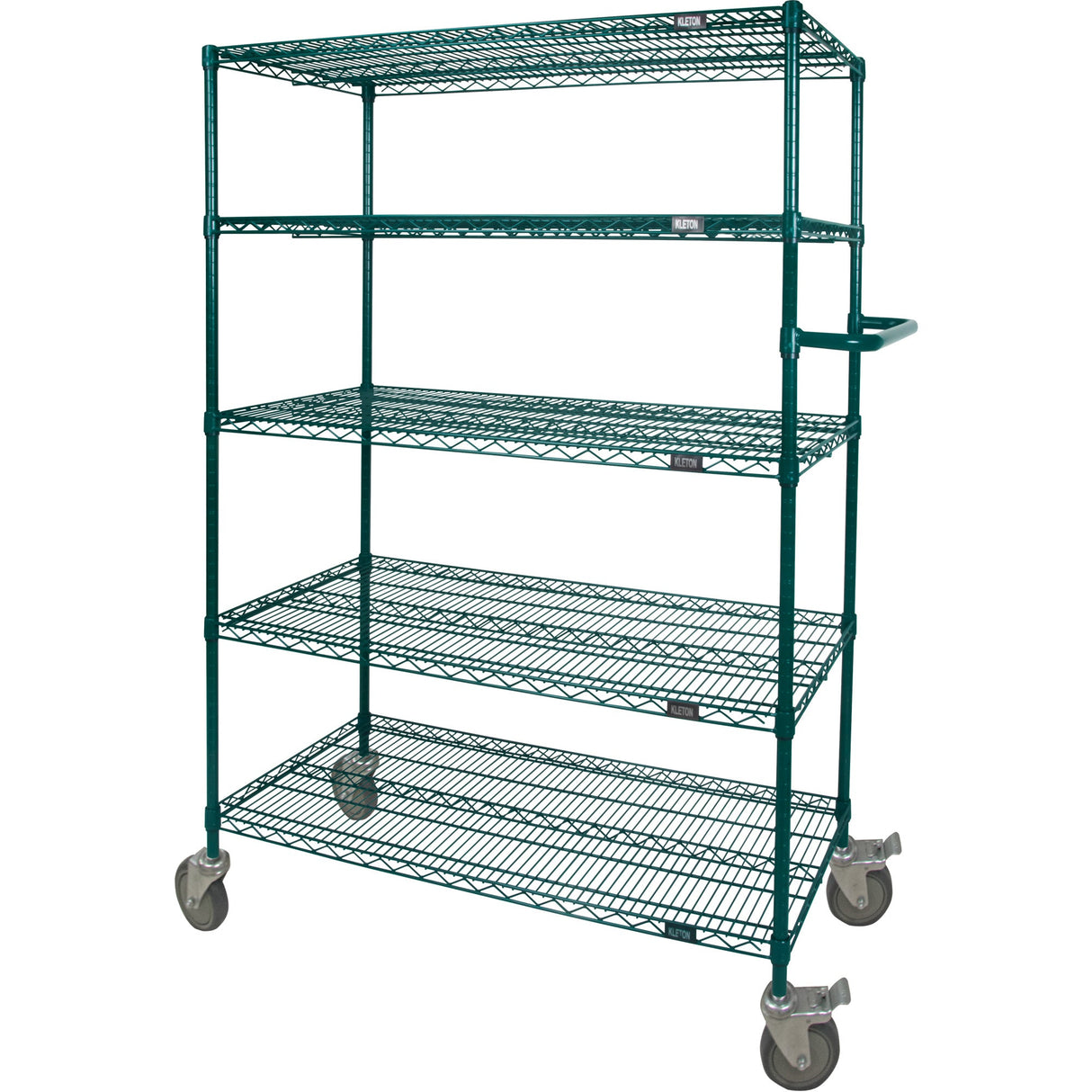 Wire Shelf Push Cart, Epoxy Finish, 60" x 69" x 24", 600 lbs. Capacity