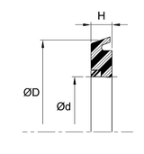 Rod Buffer Seal (BR) 3.000" x 3.500" x 0.250" - AU/POM