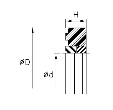 Rod Buffer Seal (R12) 75mm x 90.5mm x 5.9mm - PTFE/NYL/NBR