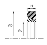 Rod Buffer Seal (R12) 75mm x 90.5mm x 5.9mm - PTFE/NYL/NBR