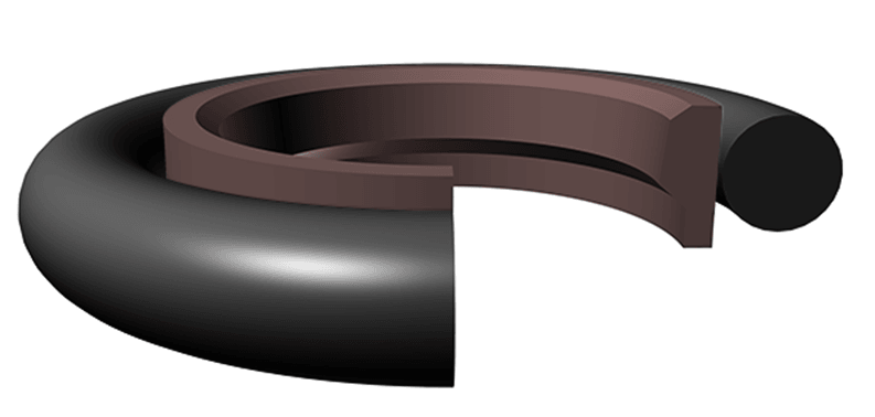 Rod Buffer Step Seal (RZ) 30mm x 37.3mm x 2.93mm - BR.PTFE/NBR